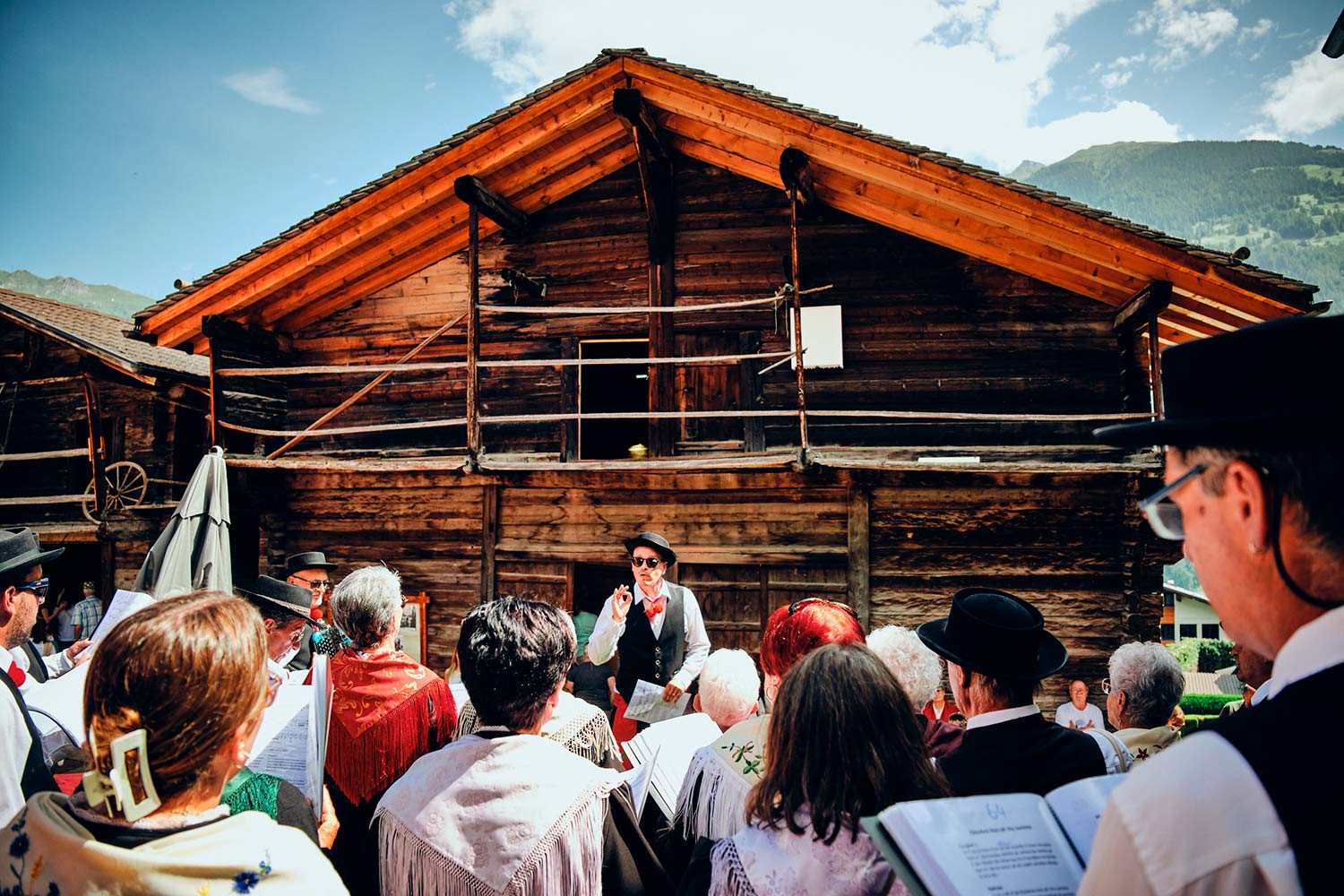 A Cobva dè Contèi, groupe de patoisants de Conthey, Grand marché des terroirs alpins du Palp Festival ©Cyril Perregaux